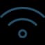 Icono de conexión a internet WiFi de alta velocidad gratuita para huéspedes.